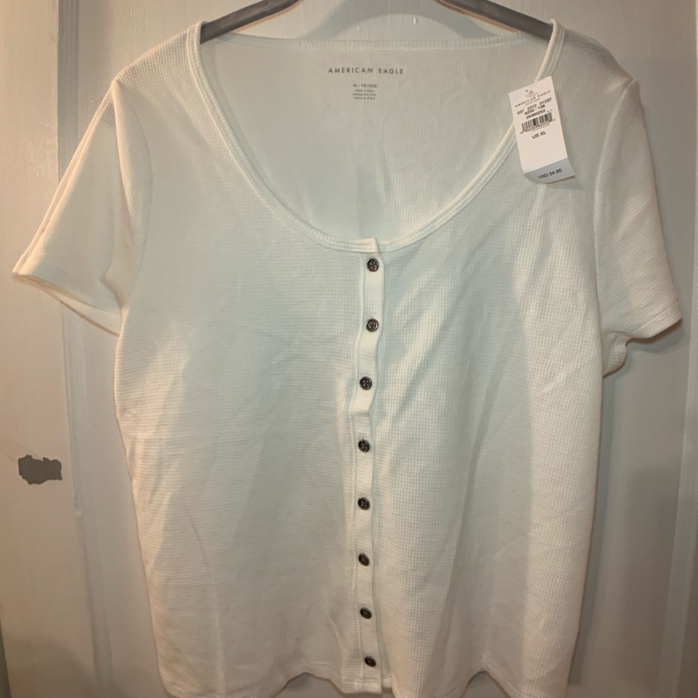 American Eagle Waffle Knit Crop